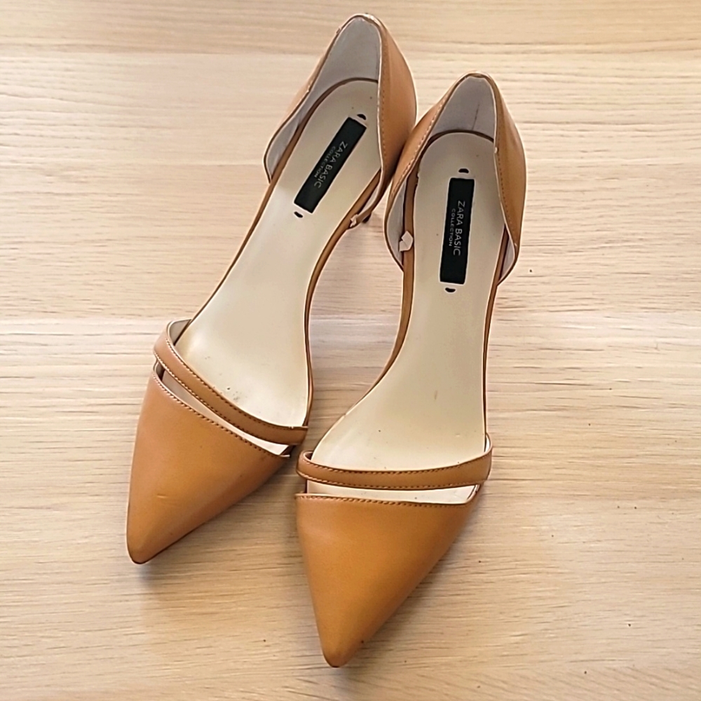Zara Beige Nude Heels